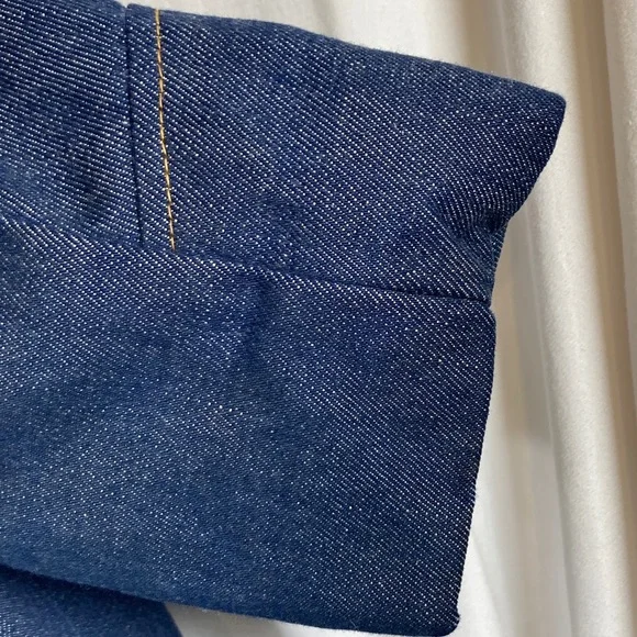 Raritan Sportswear 70s Denim Chore Coat Sherpa (faux shearling) Lining Sz 36 - Picture 6 of 12